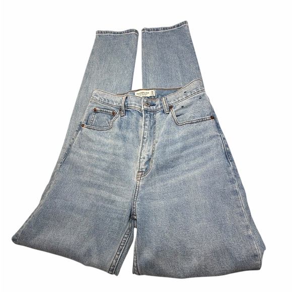 Abercombie & Fitch 90's Slim Straight Ultre High Rise Classic Jeans Sz 26 - Picture 8 of 16